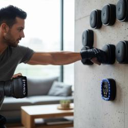 HMS Elektronický modulární boxerský terč TB05 s LED, Bluetooth a rukavicemi (Music Boxing Machine)