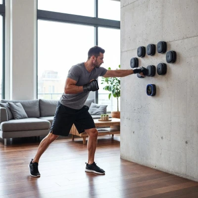 HMS Elektronický modulární boxerský terč TB05 s LED, Bluetooth a rukavicemi (Music Boxing Machine) (VÝPRODEJ)