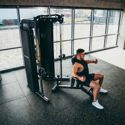 ABISTORE Sport AbiFloor POS35 černá / žlutá 2. jakost gumová fitness podlaha