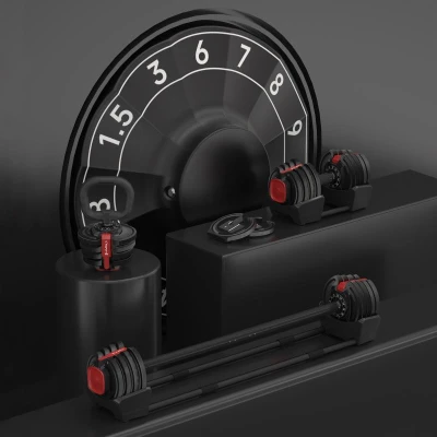 HMS Jednoruční / obouruční variabilní činka SGR18 PRO SET 3v1 40 kg