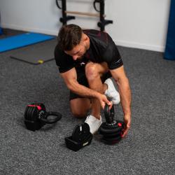 HMS Jednoručný / obojručný variabilný činka SGR18 PRO SET 3v1 40 kg