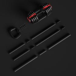 HMS Jednoručný / obojručný variabilný činka SGR18 PRO SET 3v1 40 kg