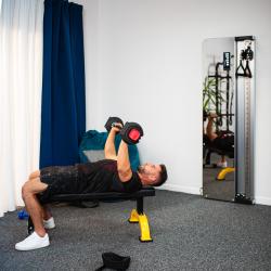 HMS Jednoručný / obojručný variabilný činka SGR18 PRO SET 3v1 40 kg