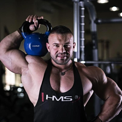 HMS KN 12 KG KETTLEBELL POKRYTÝ VINYLEM