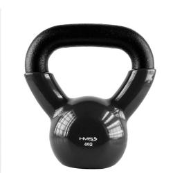 HMS Kettlebell pokrytý vinylem KNV04 4 kg, černý HMS Kettlebell pokrytý vinylem KNV04 4 kg, černý