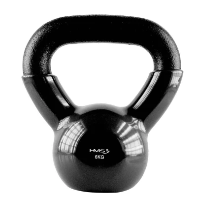 HMS Kettlebell pokrytý vinylem KNV06 6 kg, černý HMS Kettlebell pokrytý vinylem KNV06 6 kg, černý