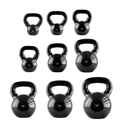 HMS Kettlebell pokrytý vinylem KNV08 8 kg, černý