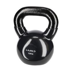 HMS Kettlebell pokrytý vinylem KNV10 10 kg, černý