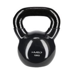 HMS Kettlebell pokrytý vinylem KNV10 10 kg, černý