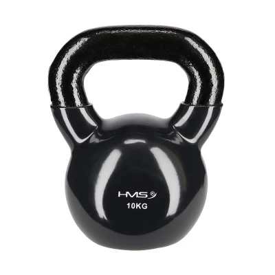 HMS Kettlebell pokrytý vinylem KNV10 10 kg, černý