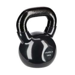 HMS Kettlebell pokrytý vinylem KNV10 10 kg, černý