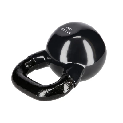HMS Kettlebell pokrytý vinylem KNV10 10 kg, černý