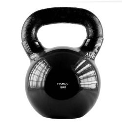 HMS Kettlebell pokrytý vinylem KNV16 16 kg, černý