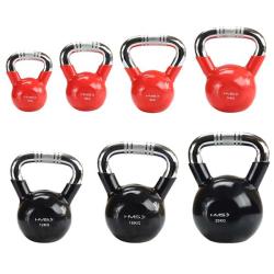 HMS Kettlebell s chromovaným úchopem KTC 10 kg červený