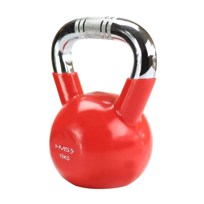 HMS Kettlebell s chromovaným úchopem KTC 10 kg červený