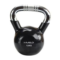 HMS Kettlebell s chromovaným úchopem KTC 12 kg černý HMS Kettlebell s chromovaným úchopem KTC 12 kg černý