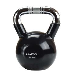 HMS Kettlebell s chrómovaným úchopom KTC 20 kg čierny