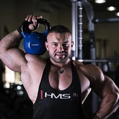 HMS KN 12 KG KETTLEBELL POKRYTÝ VINYLEM (VÝPRODEJ)