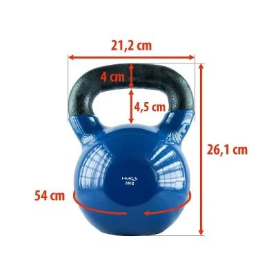 HMS KN 20 KG KETTLEBELL POKRYTÝ VINYLEM (VÝPRODEJ)