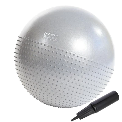HMS Masážní gymnastický míč YB03N 65 cm světle šedý HMS Masážní gymnastický míč YB03N 65 cm světle šedý