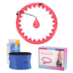 HMS Masážny hula hoop Home FH01 so závažím červená