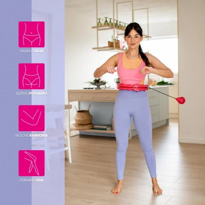 HMS Masážní hula hoop Home FH01 se závažím červená