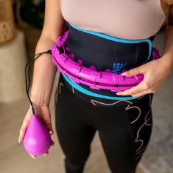 HMS Masážny hula hoop Home FH01 so závažím fialová