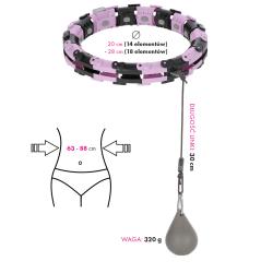 HMS Masážny hula hoop Home FH03 so závažím a počítadlom fialovo-čierna