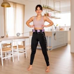 HMS Masážny hula hoop Home FH03 so závažím a počítadlom fialovo-čierna