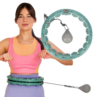 HMS Masážní hula hoop Home FH03 se závažím a počítadlem zelená