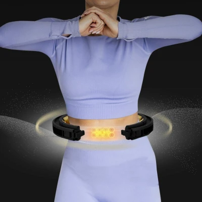 HMS Masážní hula hoop HHM13 se závažím, magnety a počítadlem černá