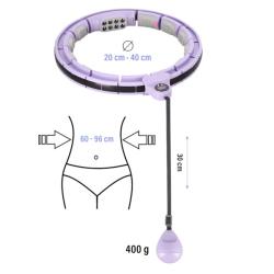 HMS Masážní hula hoop HHM13 se závažím, magnety a počítadlem fialová
