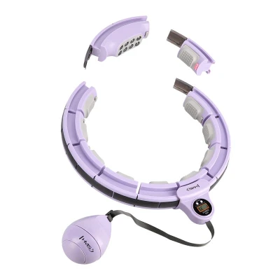 HMS Masážní hula hoop HHM13 se závažím, magnety a počítadlem fialová
