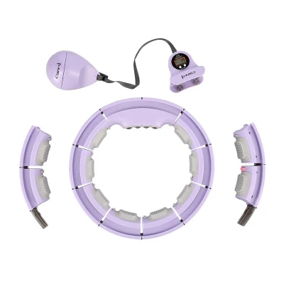 HMS Masážní hula hoop HHM13 se závažím, magnety a počítadlem fialová