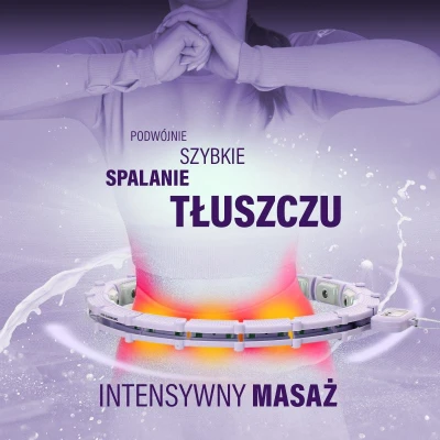 HMS Masážní hula hoop HHM14 se závažím a počítadlem fialová