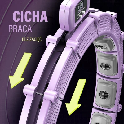 HMS Masážní hula hoop HHM14 se závažím a počítadlem fialová