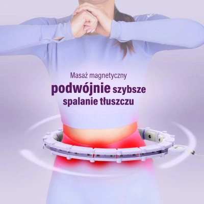 HMS Masážní hula hoop HHM14 se závažím a počítadlem fialová