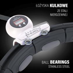 HMS Masážny hula hoop HHM15 so závažím, magnetmi a počítadlom čierna