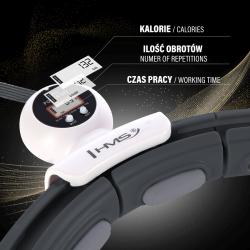 HMS Masážny hula hoop HHM15 so závažím, magnetmi a počítadlom čierna