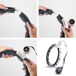 HMS Masážny hula hoop HHM15 so závažím, magnetmi a počítadlom čierna