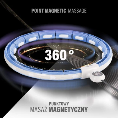 HMS Masážní hula hoop HHM15 se závažím, magnety a počítadlem modrá