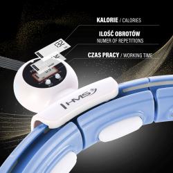 HMS Masážní hula hoop HHM15 se závažím, magnety a počítadlem modrá