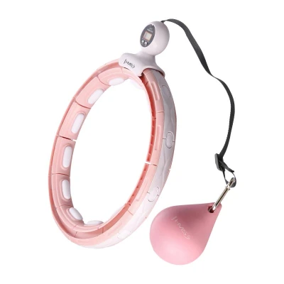 HMS Masážní hula hoop HHM15 se závažím, magnety a počítadlem růžová HMS Masážní hula hoop HHM15 se závažím, magnety a počítadlem růžová