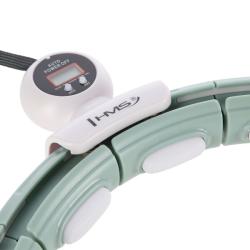 HMS Masážní hula hoop HHM15 se závažím, magnety a počítadlem zelená