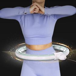 HMS Masážní hula hoop HHM15 se závažím, magnety a počítadlem zelená