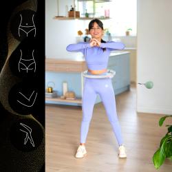 HMS Masážní hula hoop HHM15 se závažím, magnety a počítadlem zelená