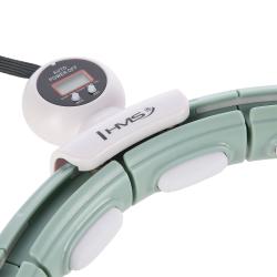 HMS Masážní hula hoop HHM15 se závažím, magnety a počítadlem zelená