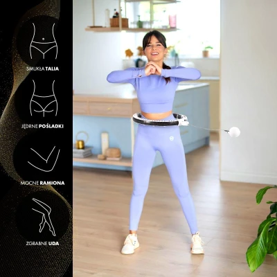 HMS Masážní hula hoop HHM16 se závažím, magnety a počítadlem
