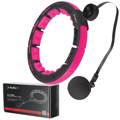 HMS Masážní hula hoop HHM16 se závažím, magnety a počítadlem černá HMS Masážní hula hoop HHM16 se závažím, magnety a počítadlem černá