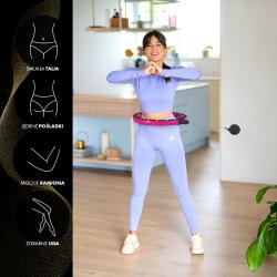 HMS Masážní hula hoop HHM16 se závažím, magnety a počítadlem černá